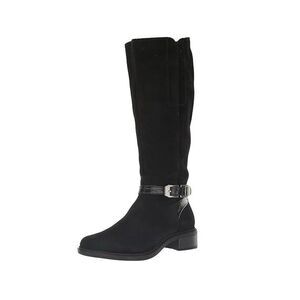 Clarks Womens 6 M Black Suede Maye Aster Knee High Riding Boots NIB OU0